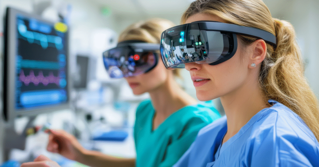 Entenda como Realidade Aumentada e Virtual transformam o treinamento médico, oferecendo simulações realistas e aprimorando habilidades clínicas.